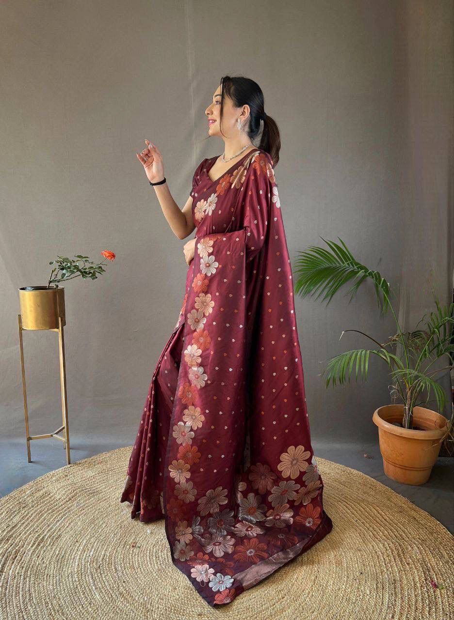 Soft Lichi Silk Saree