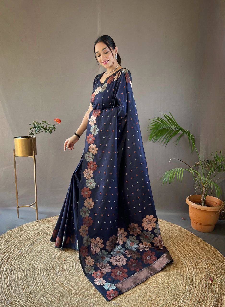 Soft Lichi Silk Saree