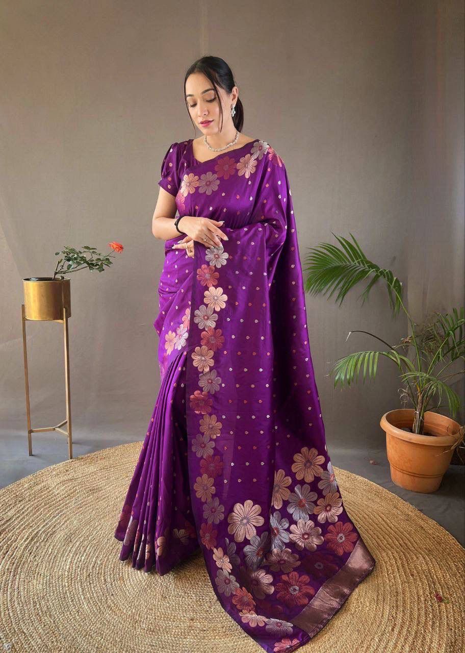 Soft Lichi Silk Saree