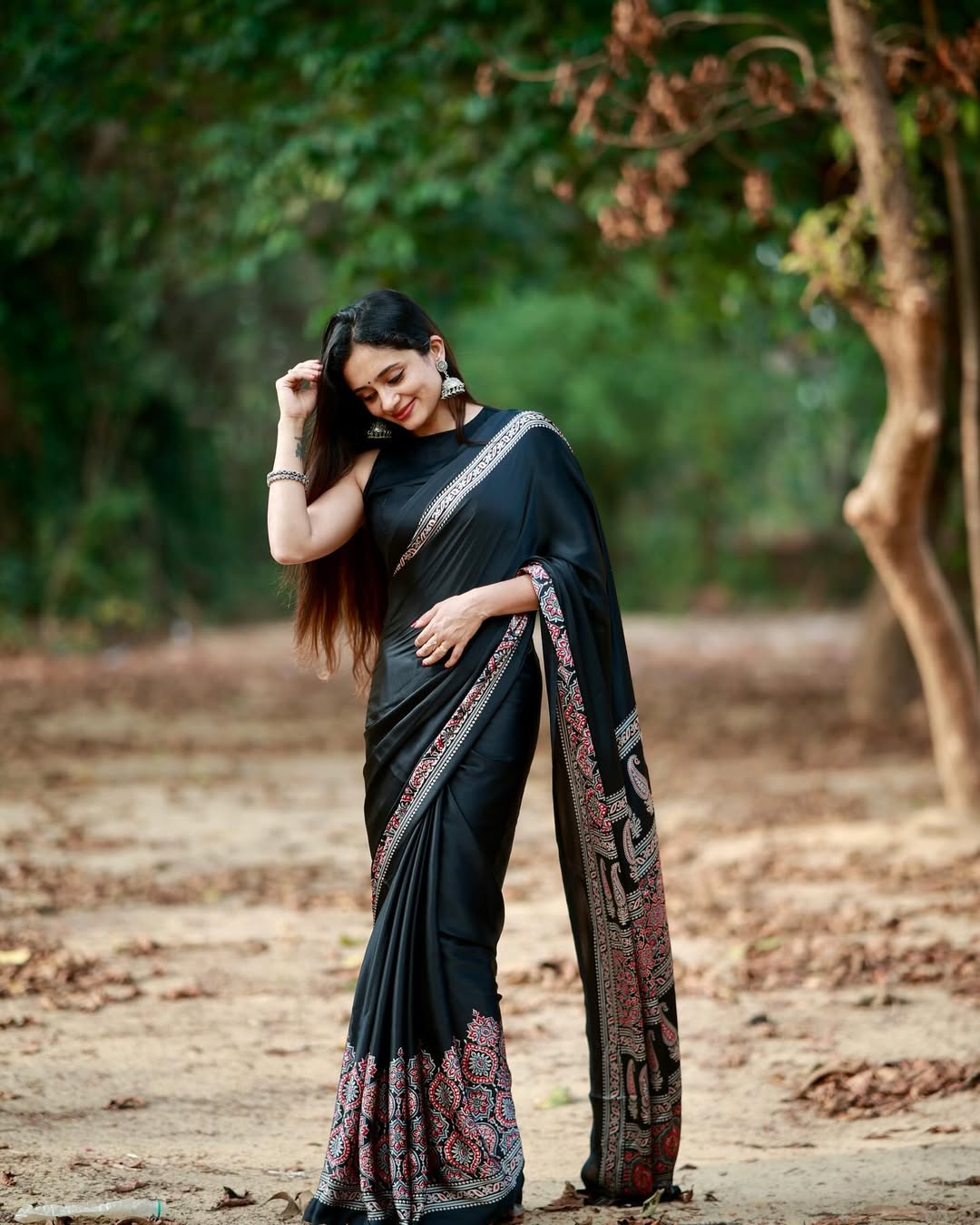 Ready-to-Wear Mul Cotton Silk Saree with Pocket