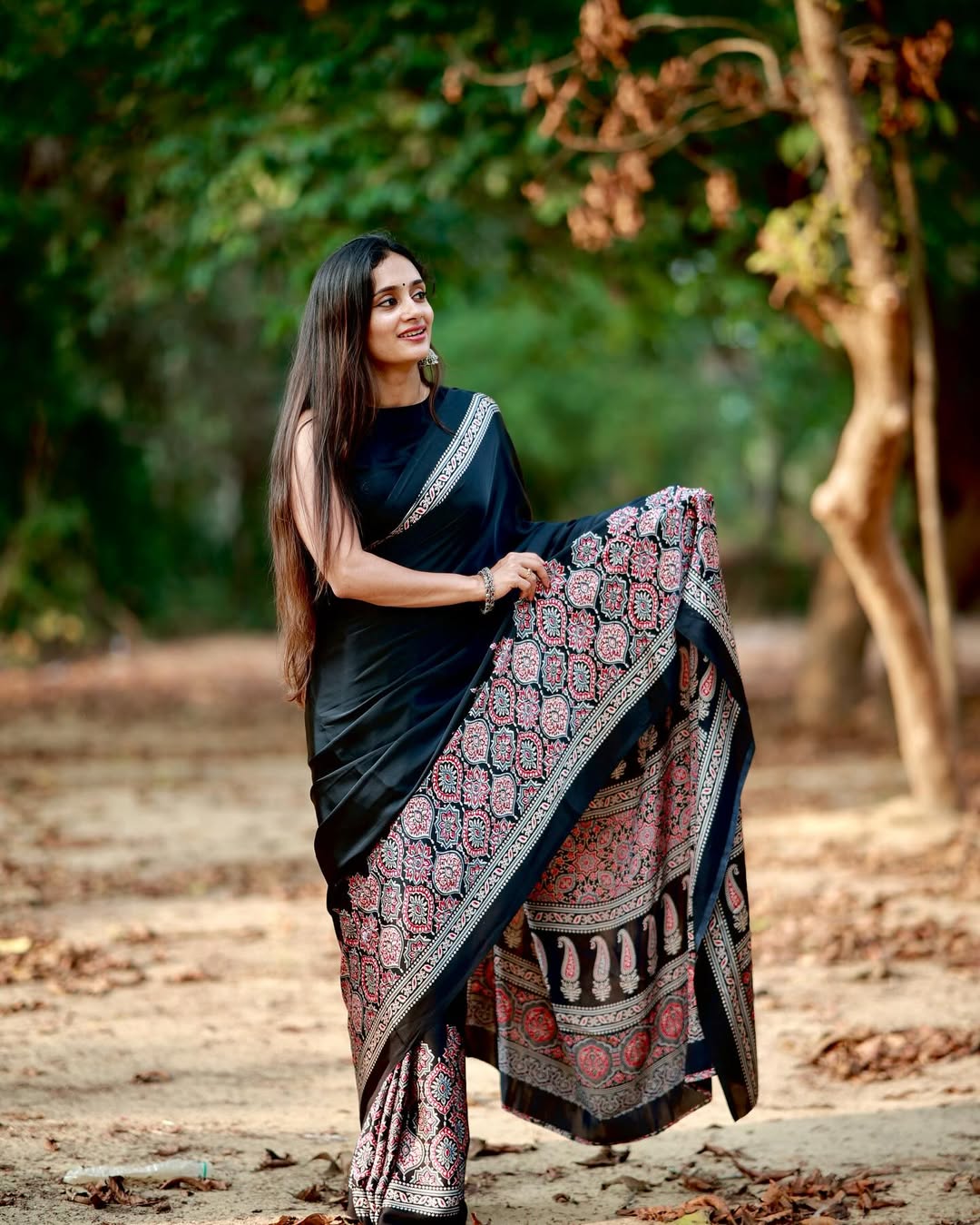 Ready-to-Wear Mul Cotton Silk Saree with Pocket