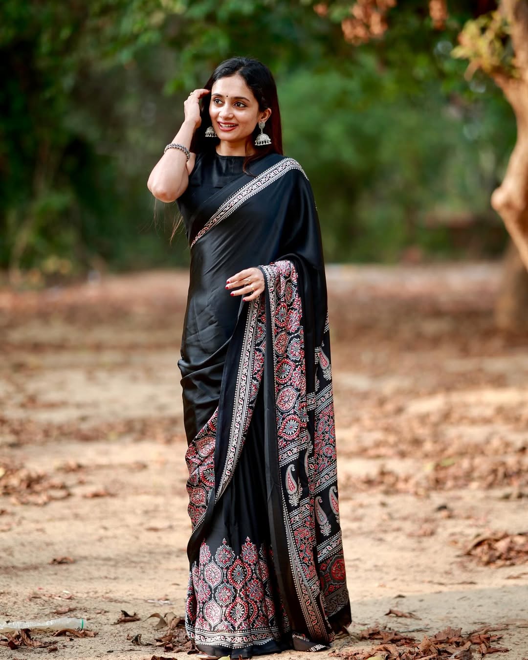Ready-to-Wear Mul Cotton Silk Saree with Pocket