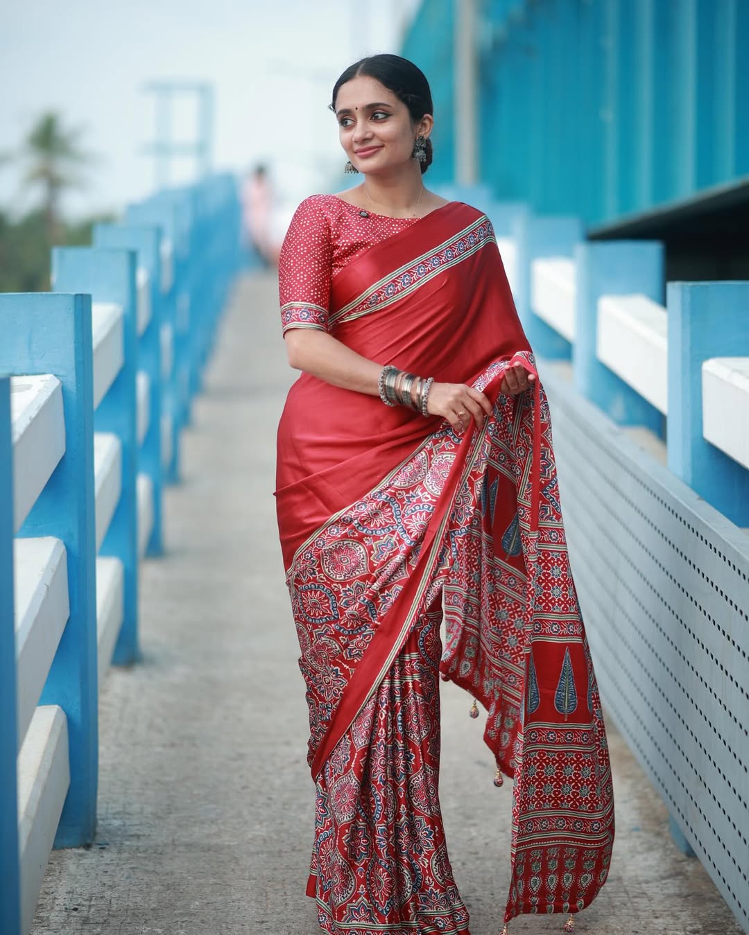 Ready-to-Wear Mul Cotton Silk Saree with Pocket