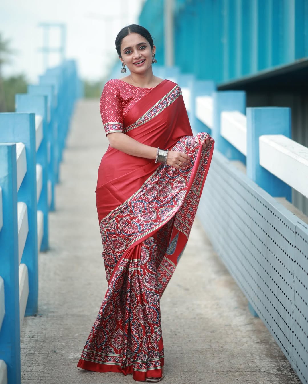 Ready-to-Wear Mul Cotton Silk Saree with Pocket