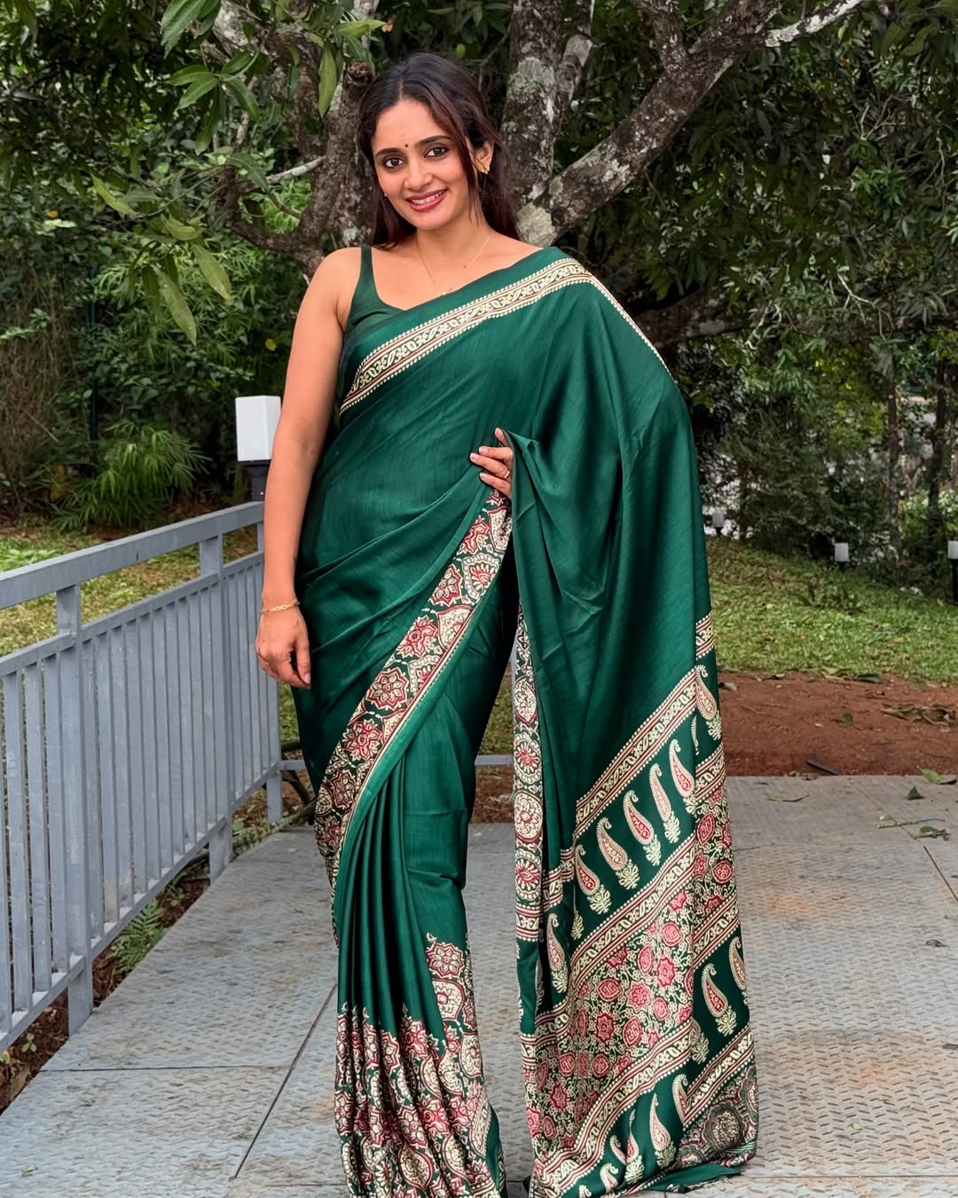 Ready-to-Wear Mul Cotton Silk Saree with Pocket