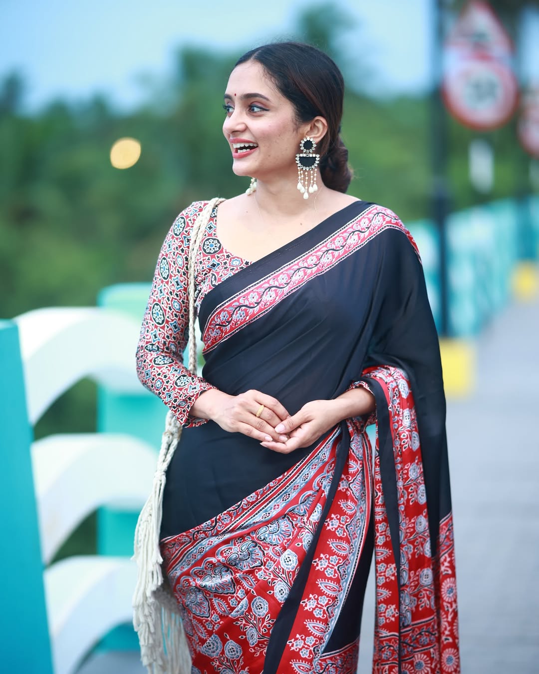 ready-to-wear Mul Cotton Silk Saree with pocket