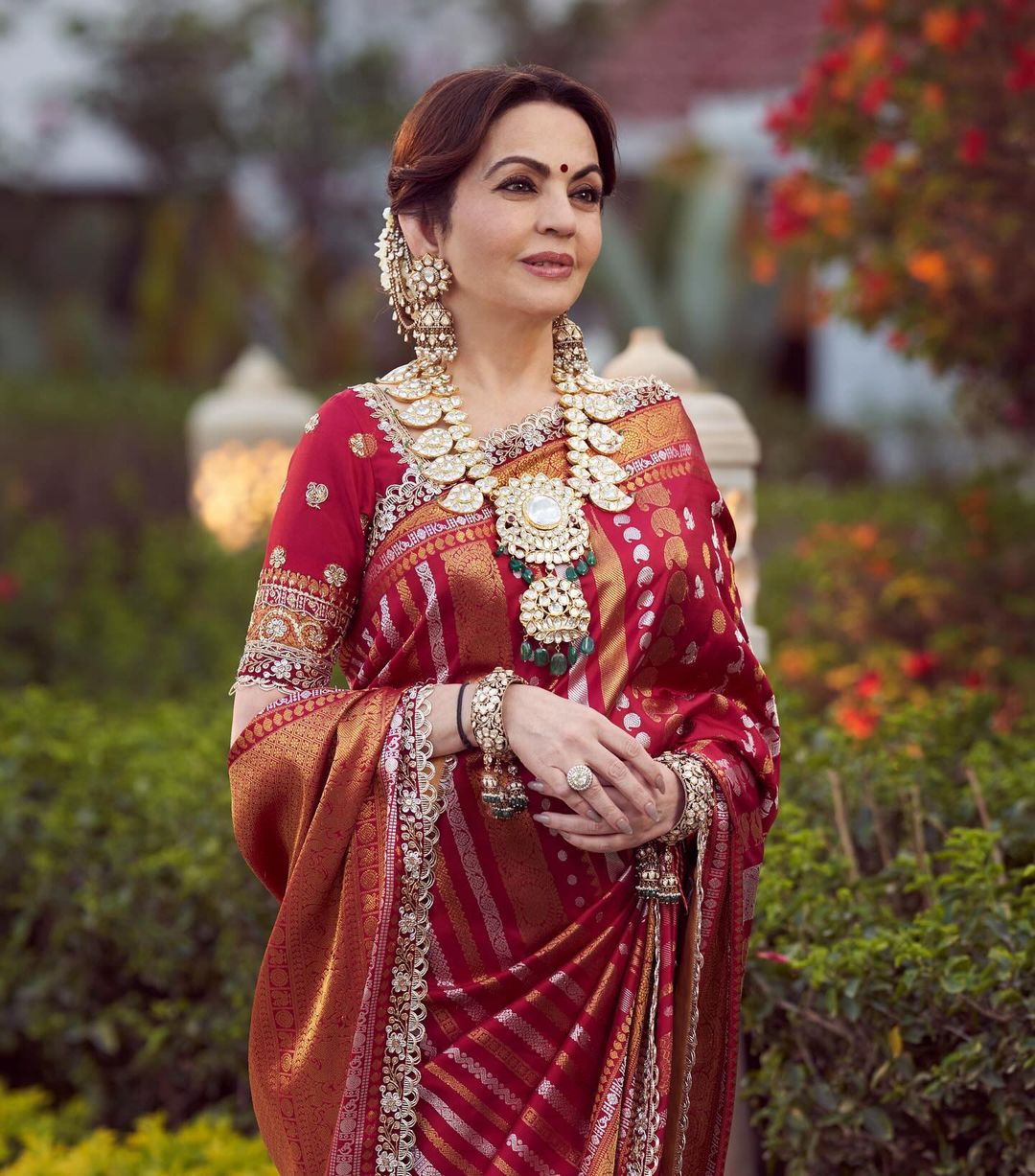 Elegant Red Soft Silk Jacquard Saree with Blouse Piece