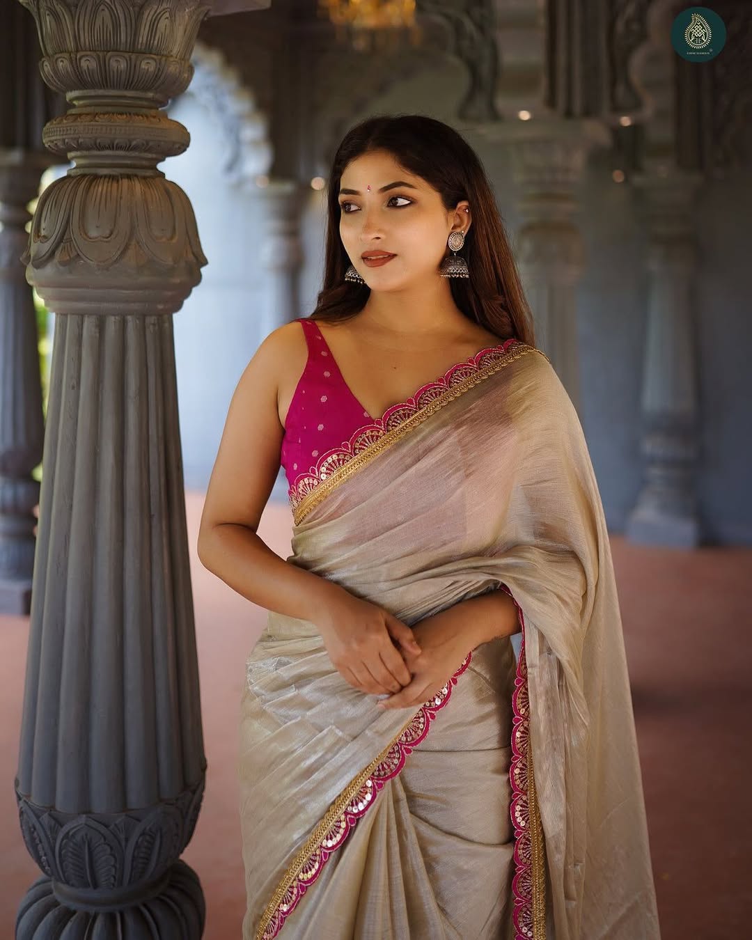 Designer Multi Colour Uppada Tissue Silk Saree with Blouse Piece