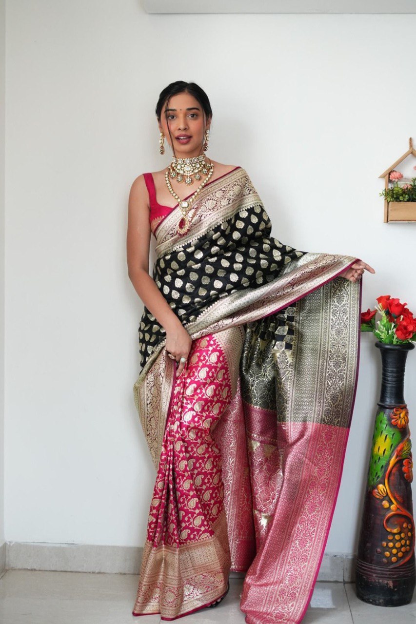 Ready-to-Wear 1-Minute Banarasi Silk Saree