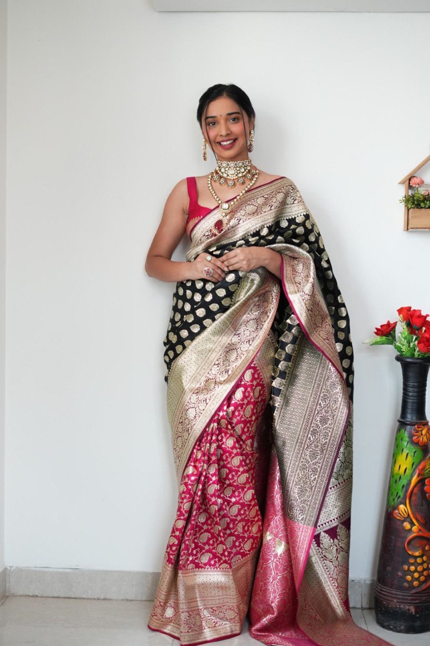 Ready-to-Wear 1-Minute Banarasi Silk Saree