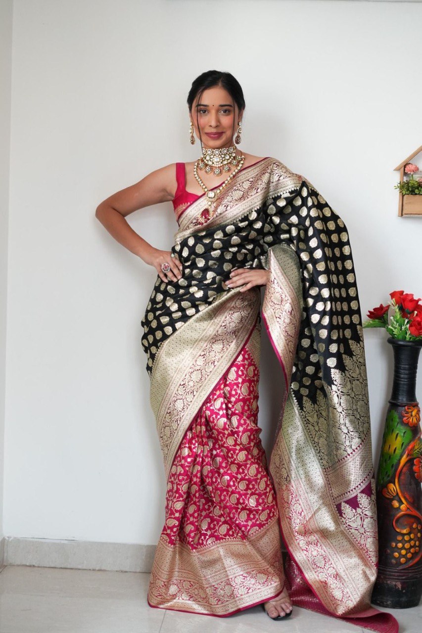 Ready-to-Wear 1-Minute Banarasi Silk Saree