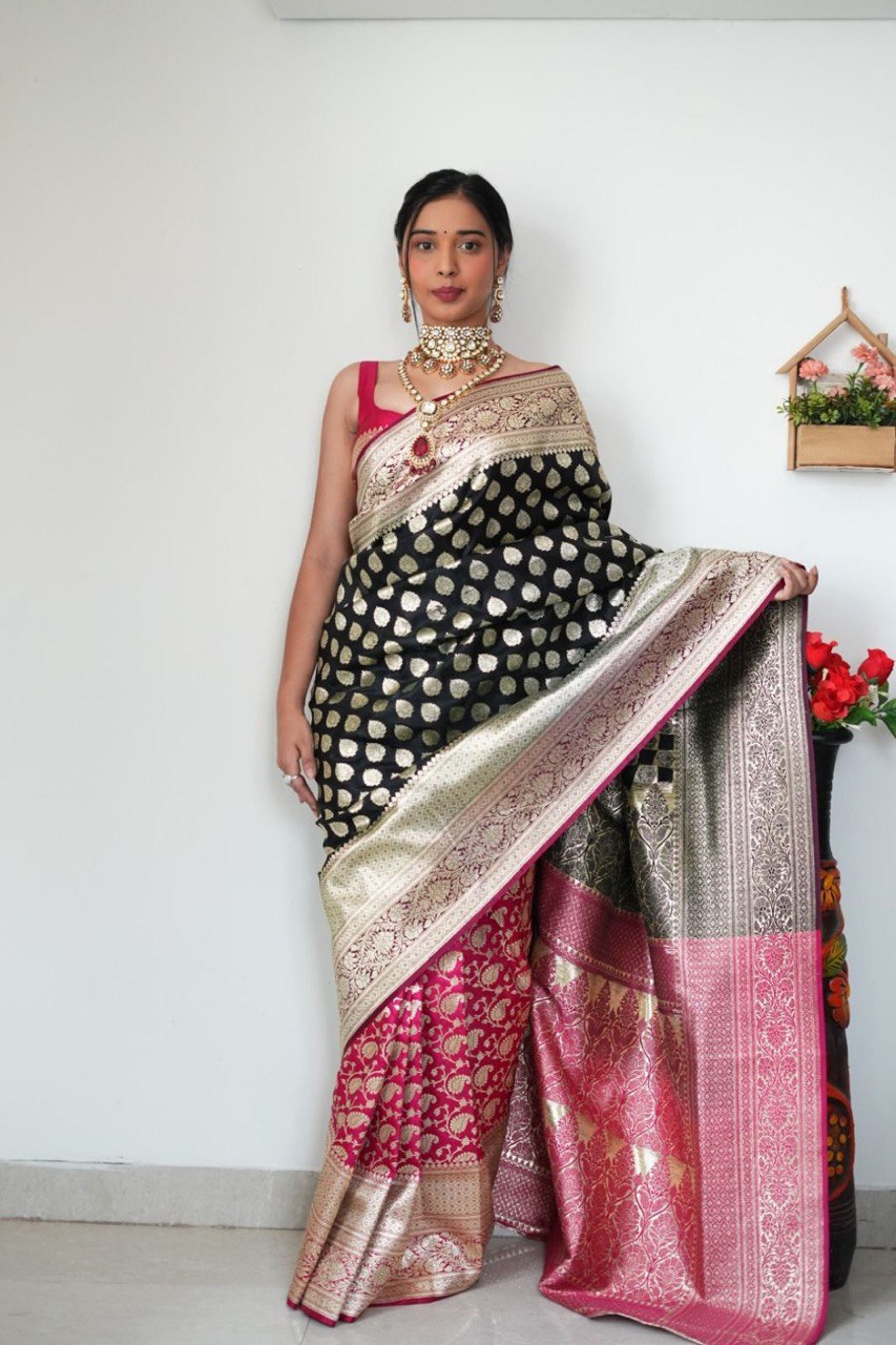 Ready-to-Wear 1-Minute Banarasi Silk Saree