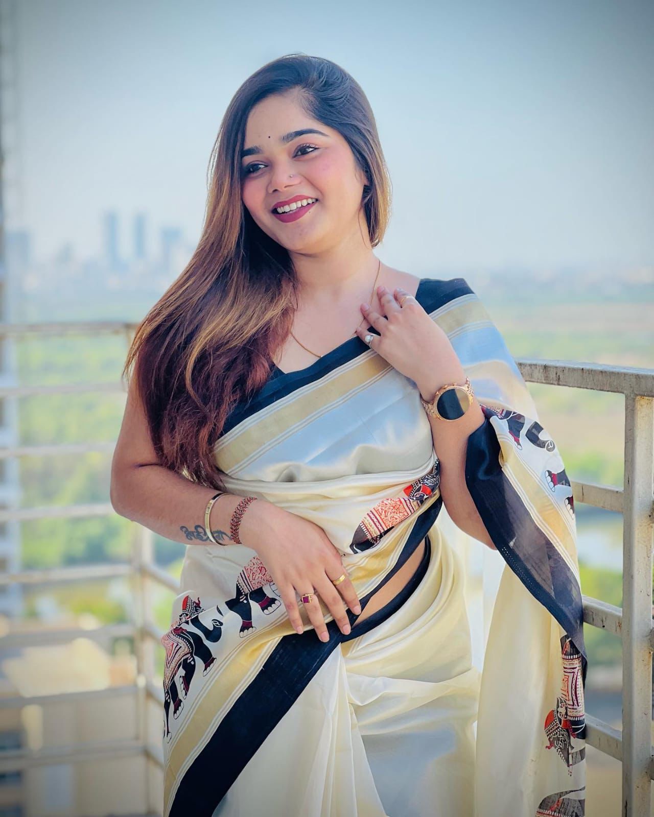 Pure Khadi Silk Ikkat Style Saree