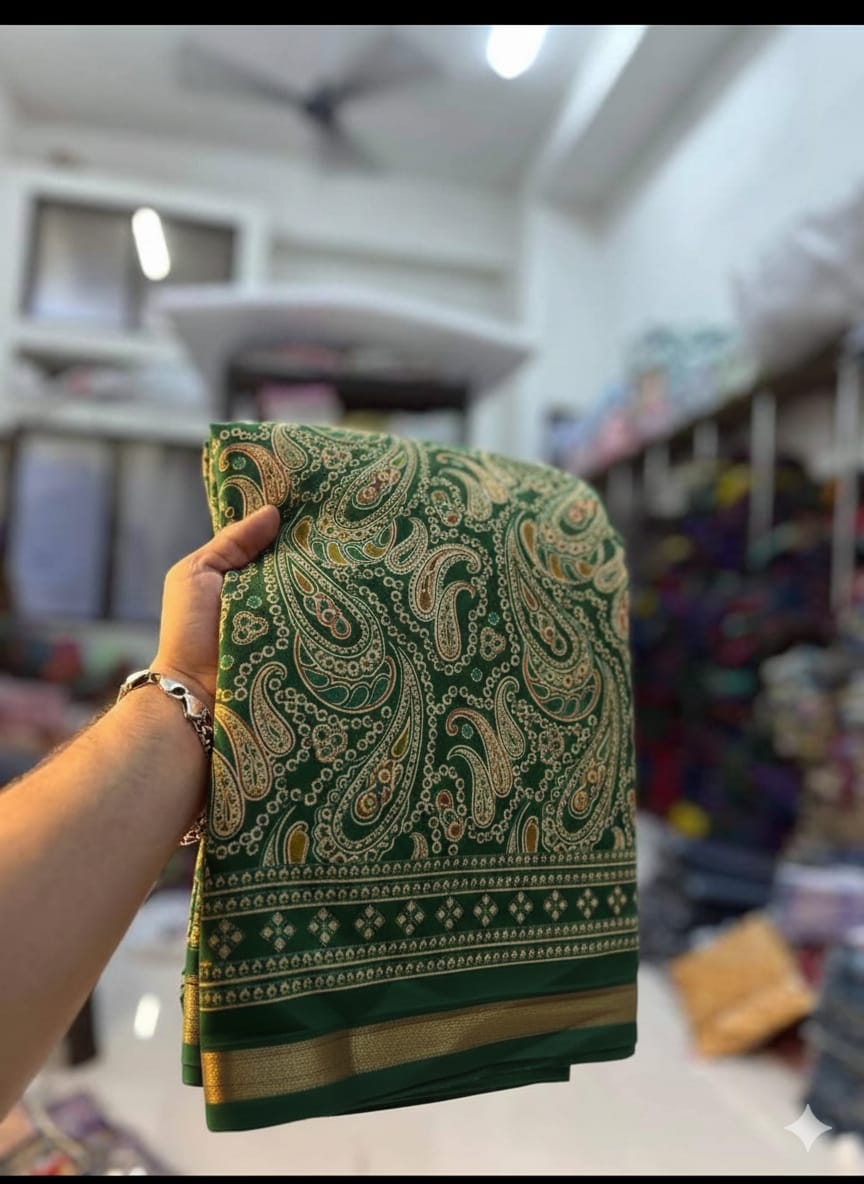 Elegant Mul Cotton Kani Print Saree with Classic Border