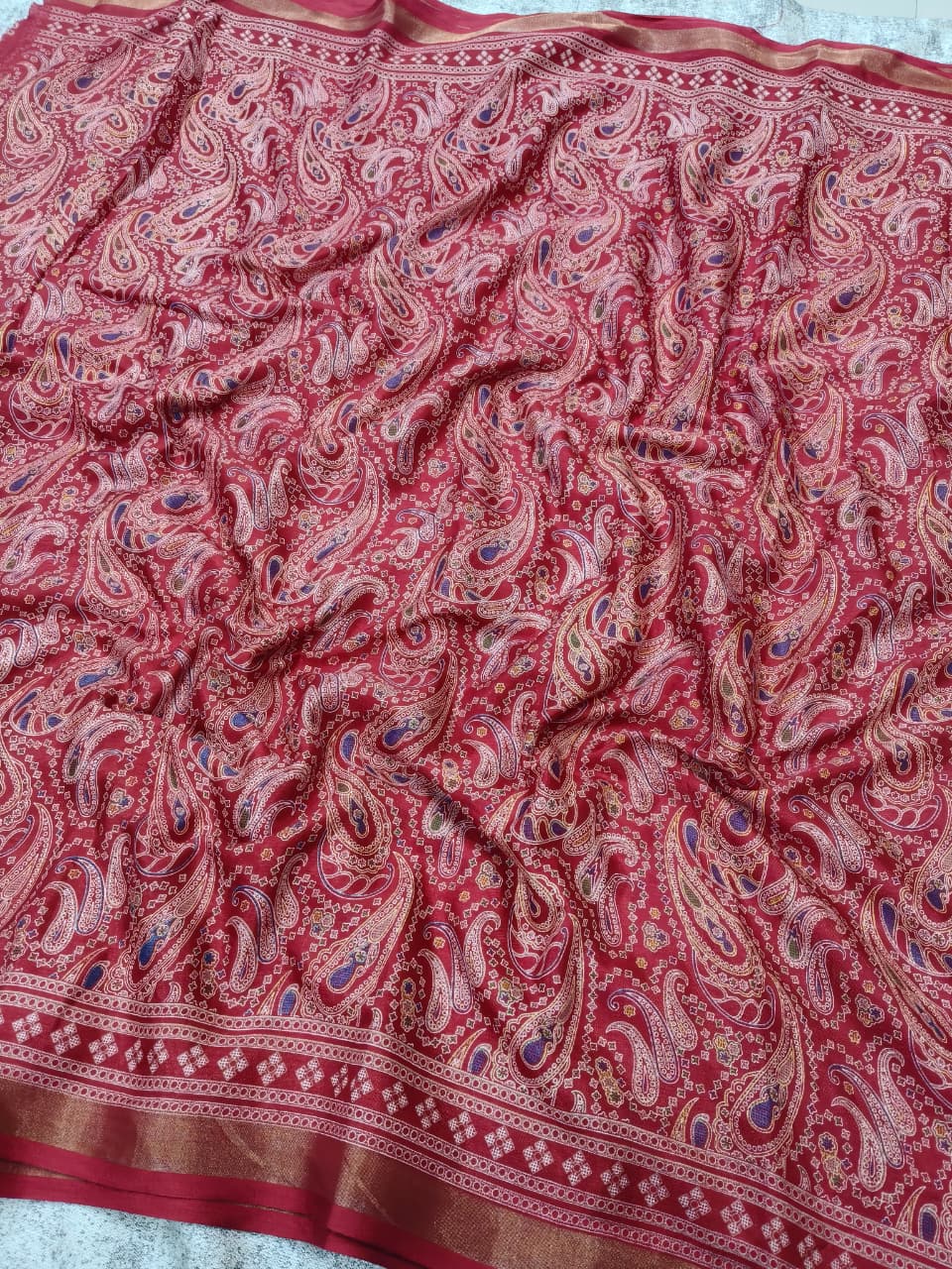 Elegant Mul Cotton Kani Print Saree with Classic Border