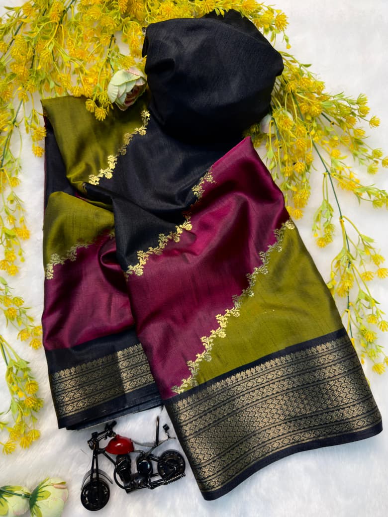 Super Dola Recco Jari Saree with Premium Pallu