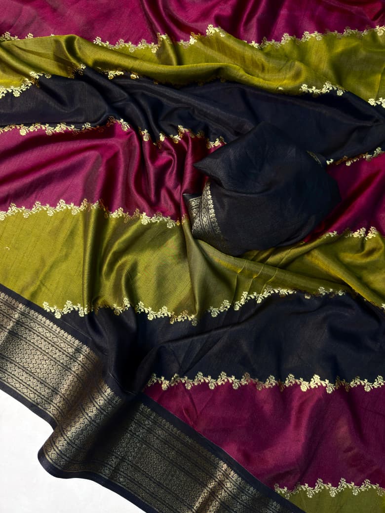 Super Dola Recco Jari Saree with Premium Pallu