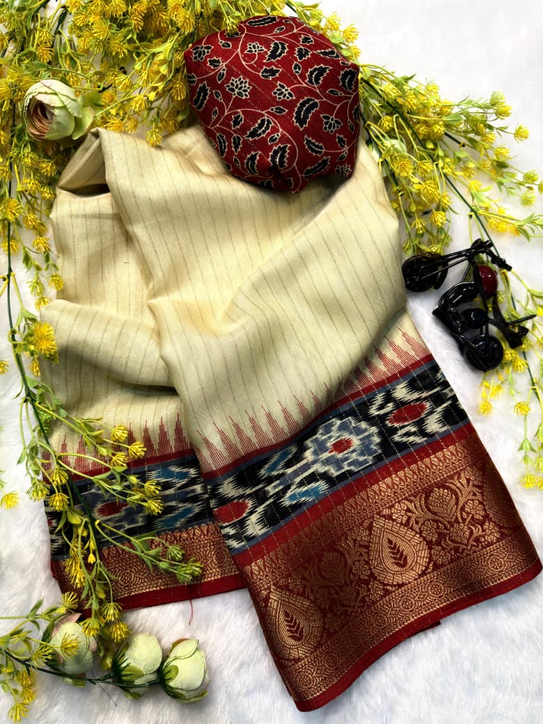 Super Dola Recco Jari Saree with Premium Pallu