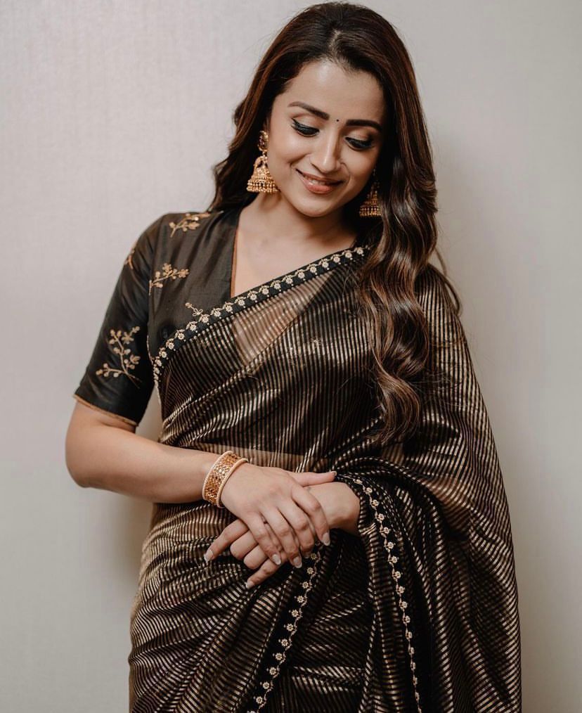 Trisha Black Gold – Exclusive Relaunch Designer Saree