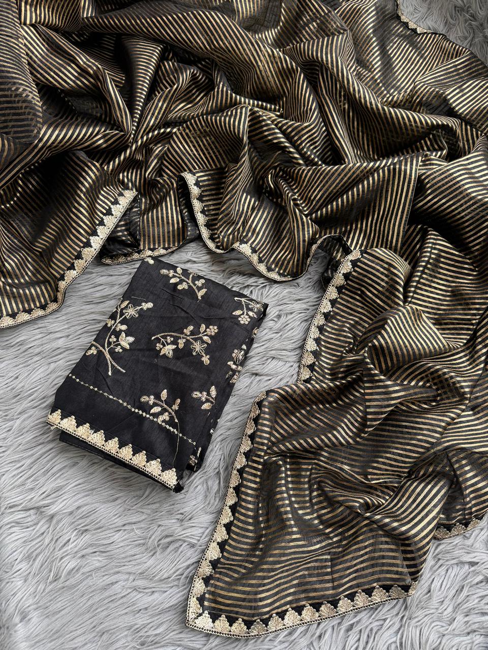 Trisha Black Gold – Exclusive Relaunch Designer Saree