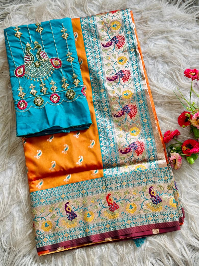 Contrast Kalanjali Paithani  Super Hit New Catalogue Launch