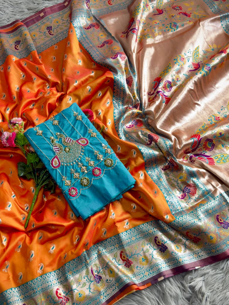 Contrast Kalanjali Paithani  Super Hit New Catalogue Launch