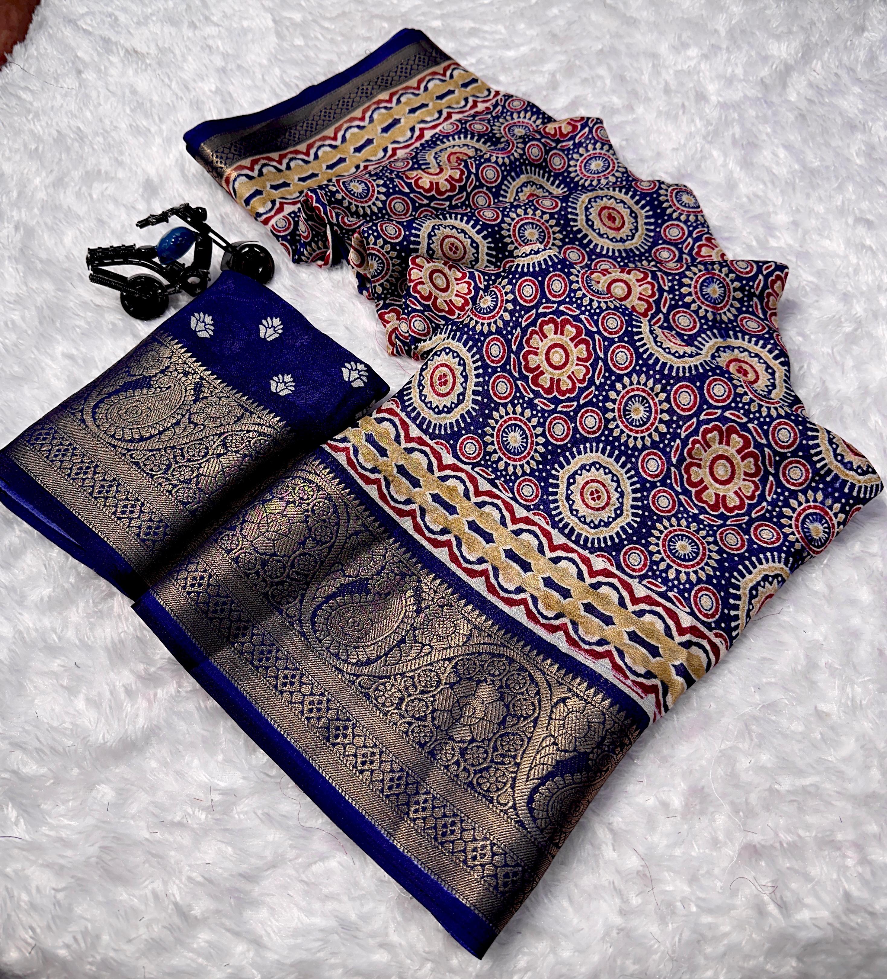 NEW LAUNCH Designer Blooming Foil Saree