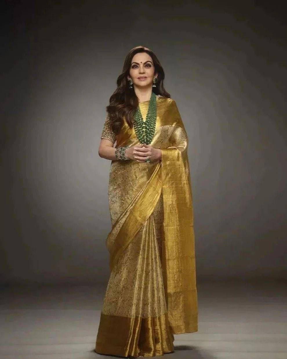 Super Hit Celebrity Inspired Zari Weaving Saree