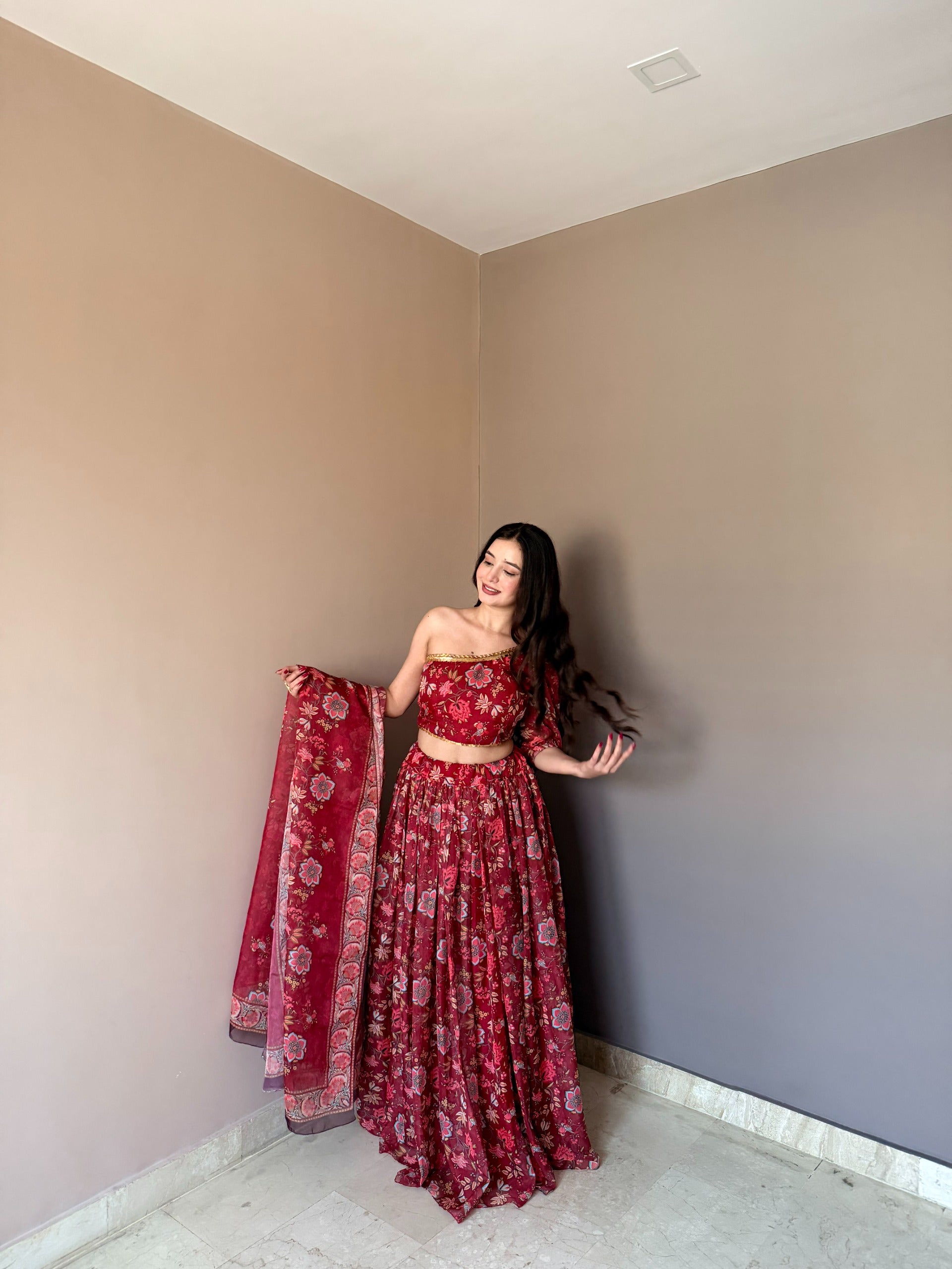 Floral Elegance Lehenga Set Ready to Shine