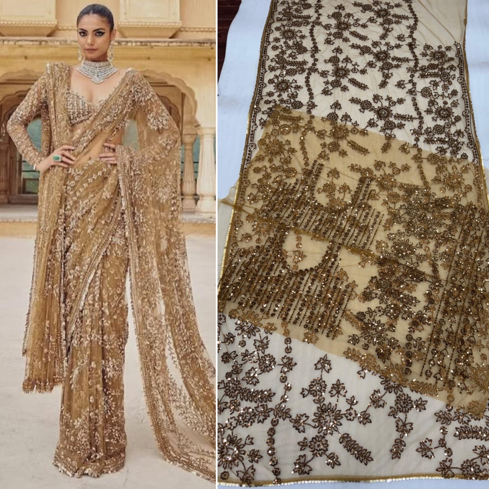 New Trending Bollywood Blockbuster Sequins Saree – Fresh Launch
