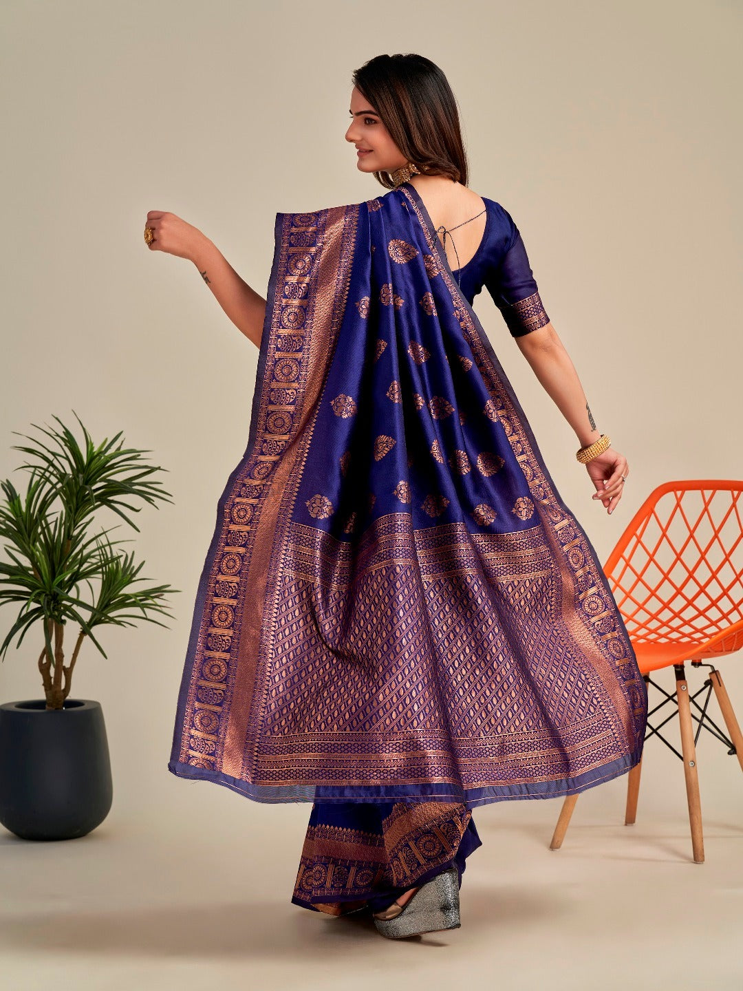 Banarasi Soft Silk Zari Woven Jacquard Saree
