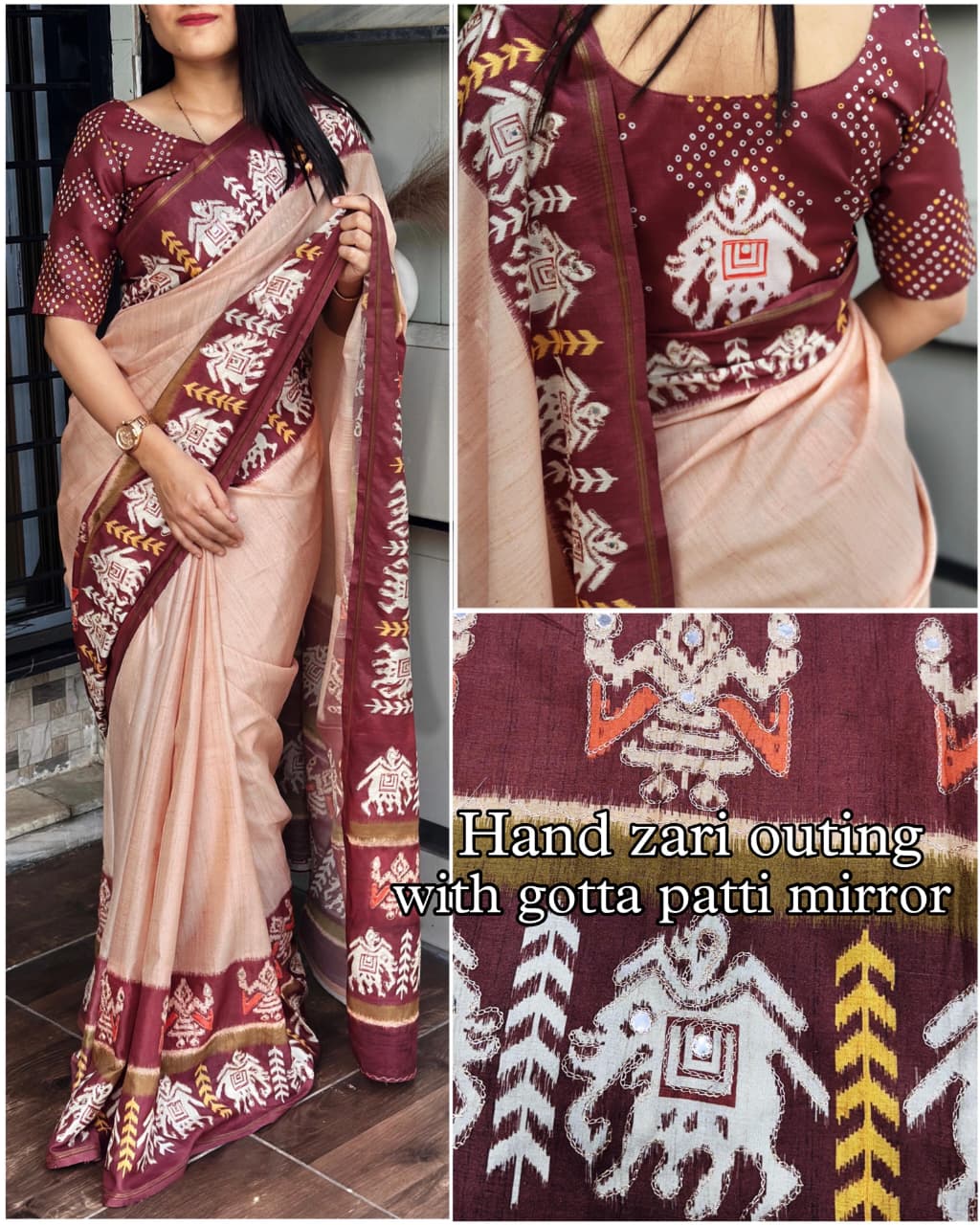 Festive Elegance Tusser Cotton Silk Saree