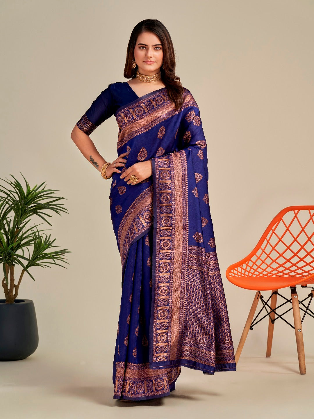 Banarasi Soft Silk Zari Woven Jacquard Saree