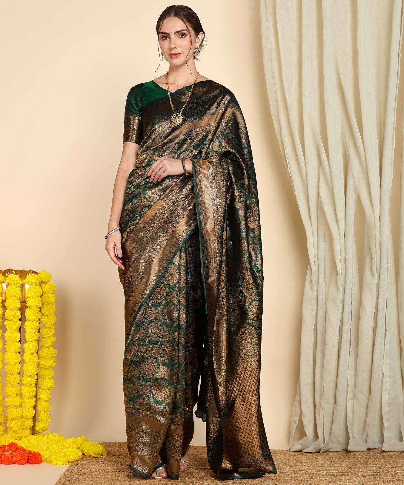 Banarasi Soft Silk Saree with Zari & Jacquard Weave