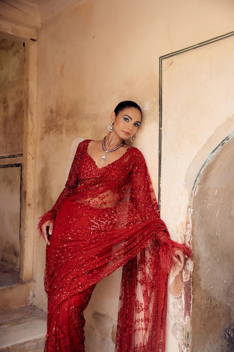 New Trending Bollywood Blockbuster Sequins Saree Launch