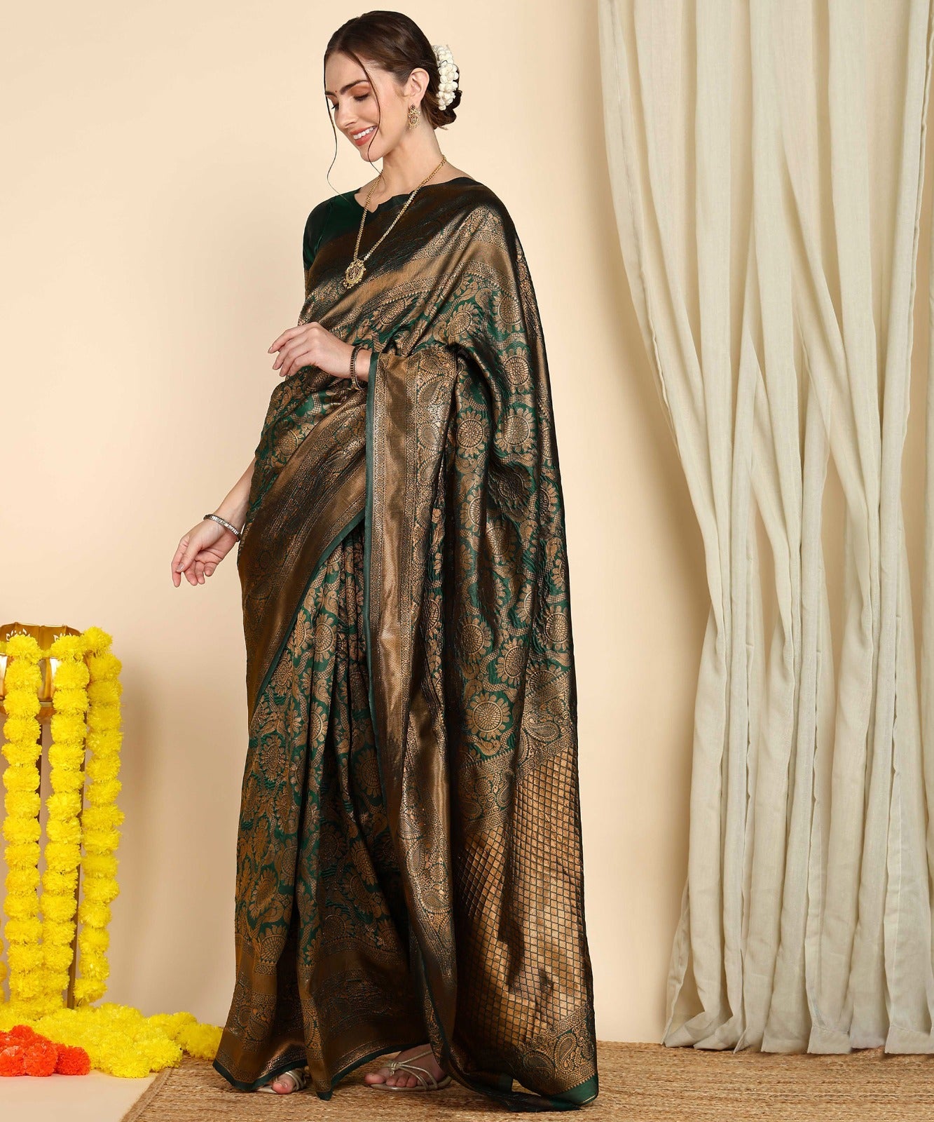 Banarasi Soft Silk Saree with Zari & Jacquard Weave