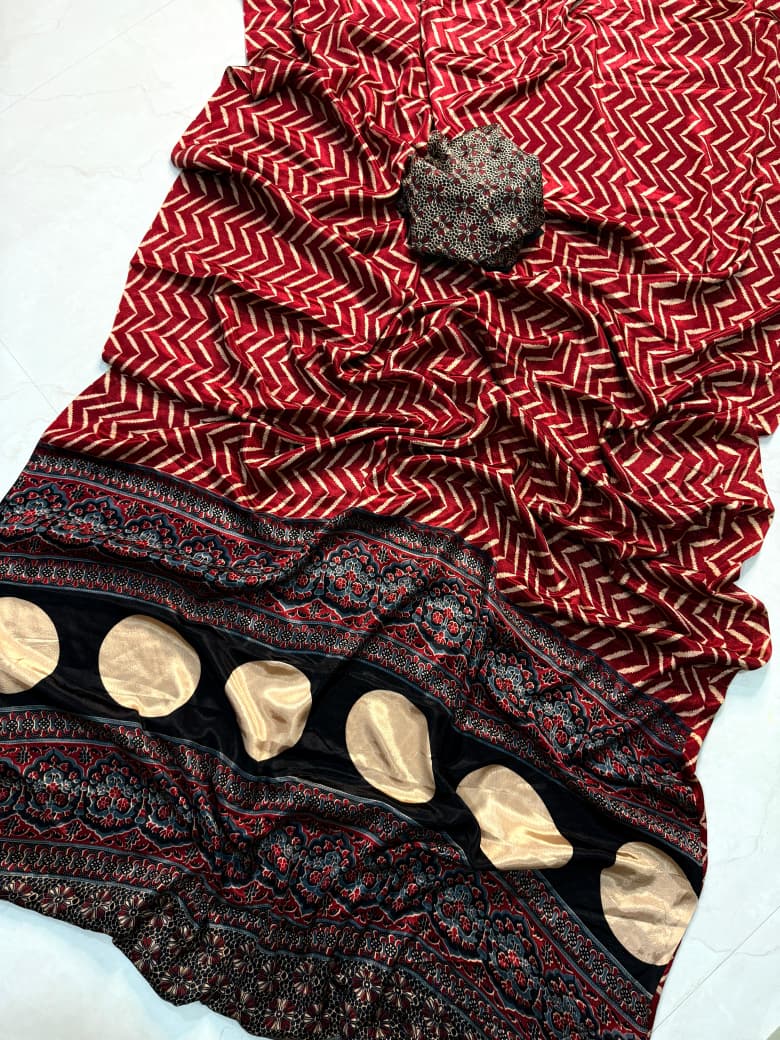 Premium Tarki Silk Saree with Running Blouse