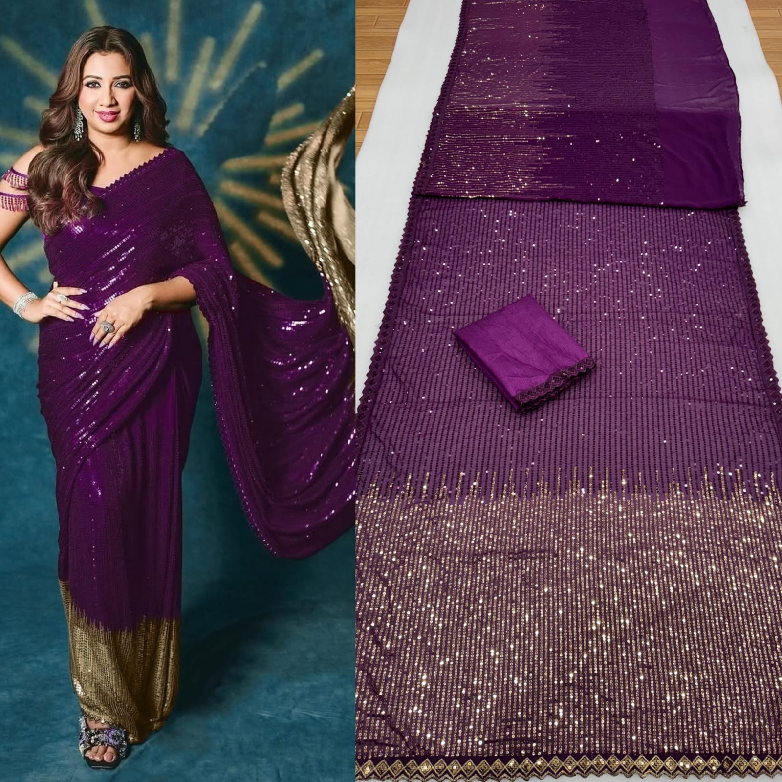Bollywood Blockbuster Sequins Saree Special Edition Launch