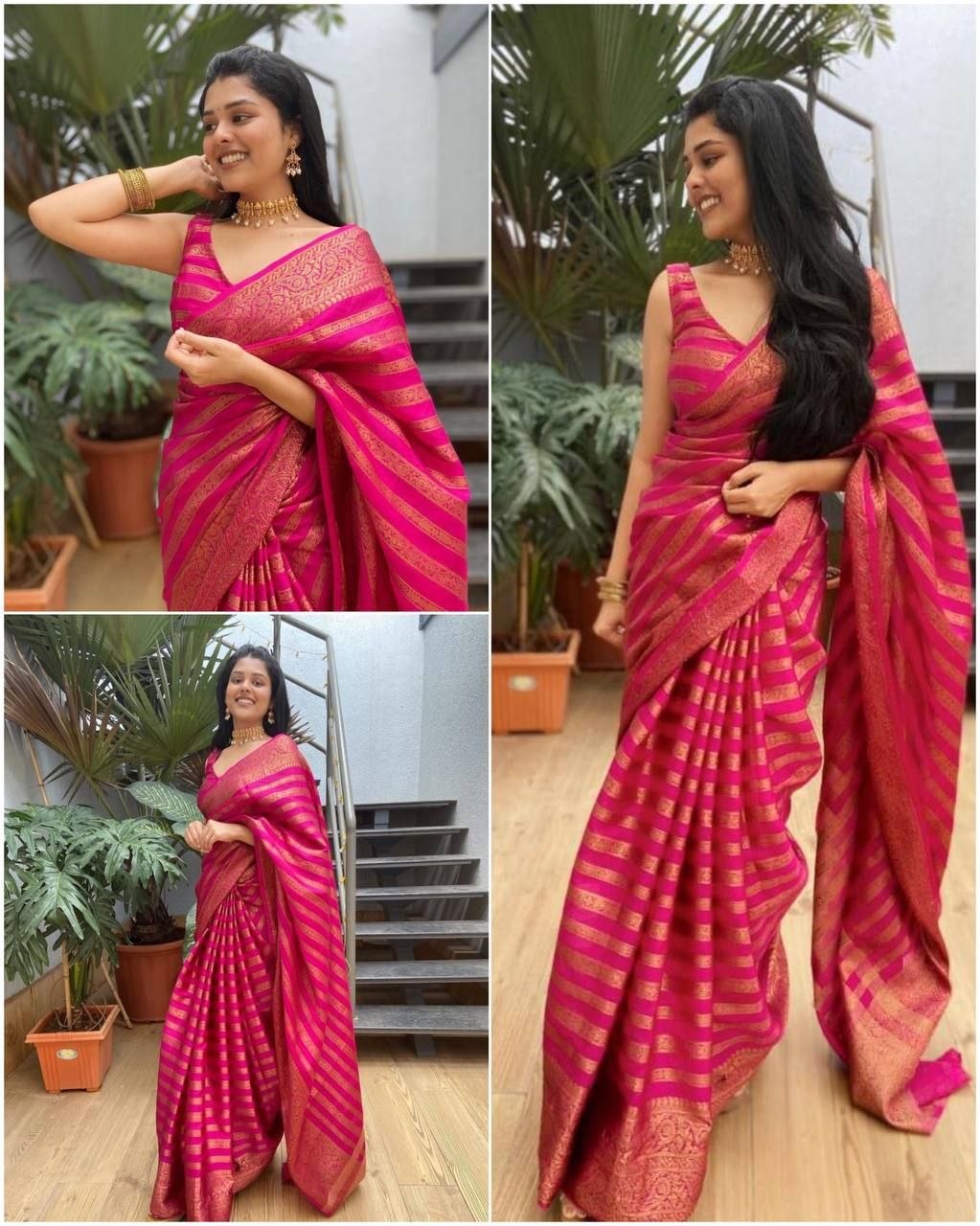 Banarasi Soft Lichi Silk Saree with Rich Pallu & Jacquard Work