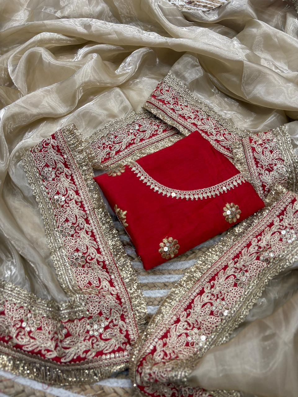 New Designer Party Wear Tweel Net Silk Saree