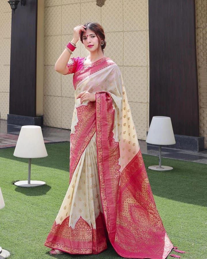 Premium Banarasi Lichi Silk Saree