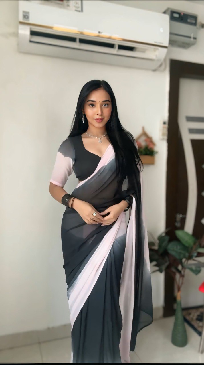Elegant Ready-to-Wear Georgette Saree