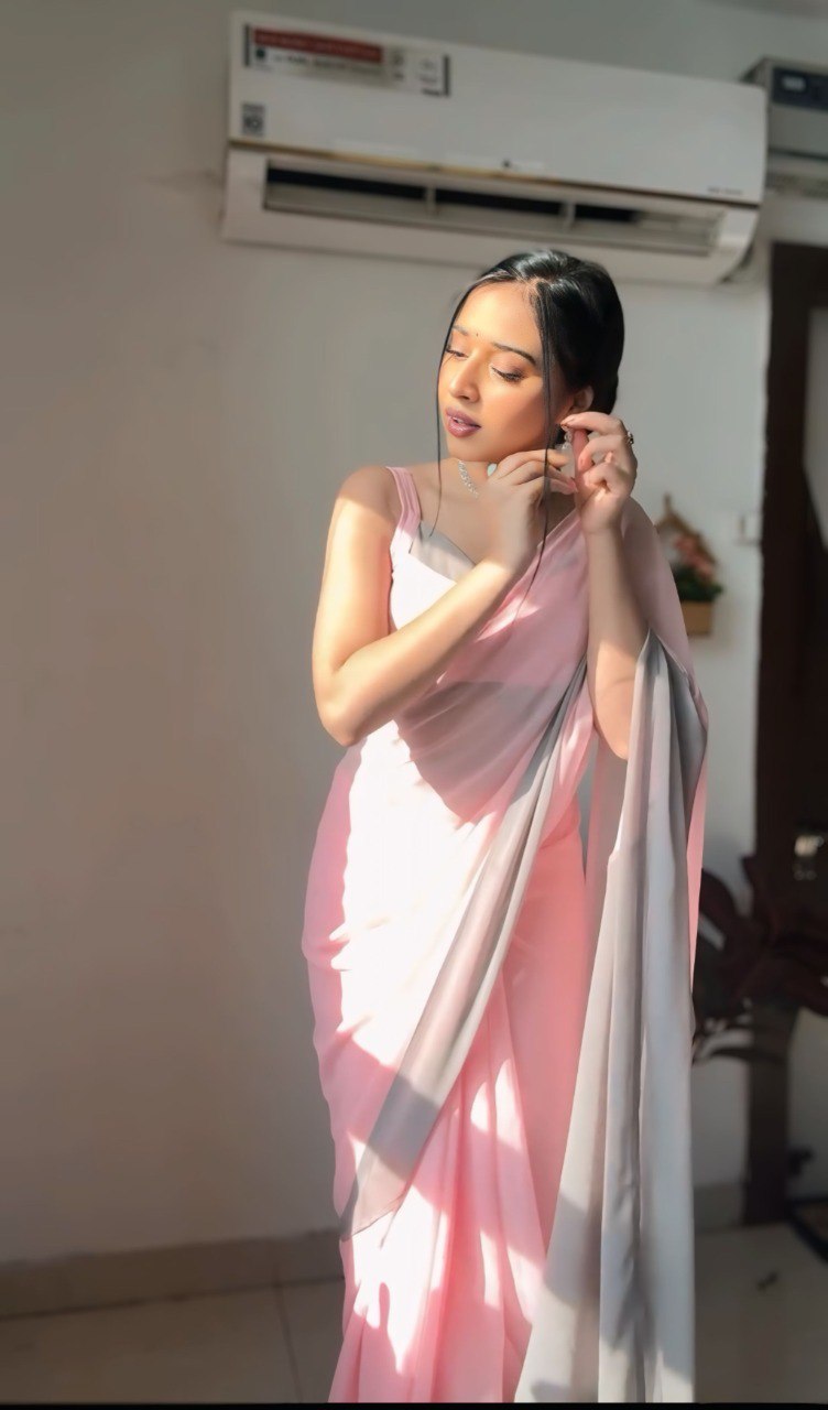 Stylish Ready-to-Wear Georgette Saree