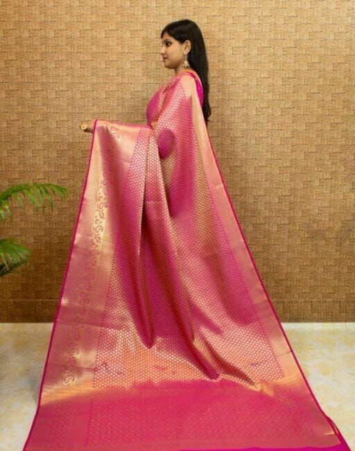 Banarasi Soft Silk Zari Woven Jacquard Saree