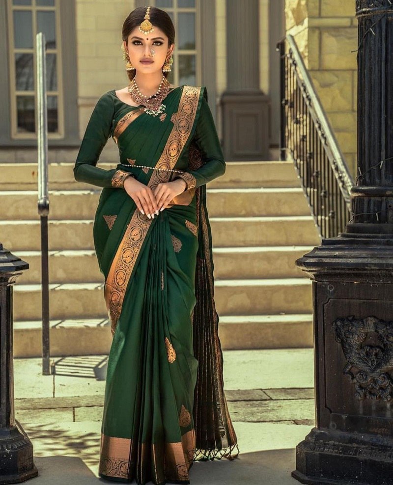 Banarasi Soft Silk Saree with Rich Zari & Jacquard Weave