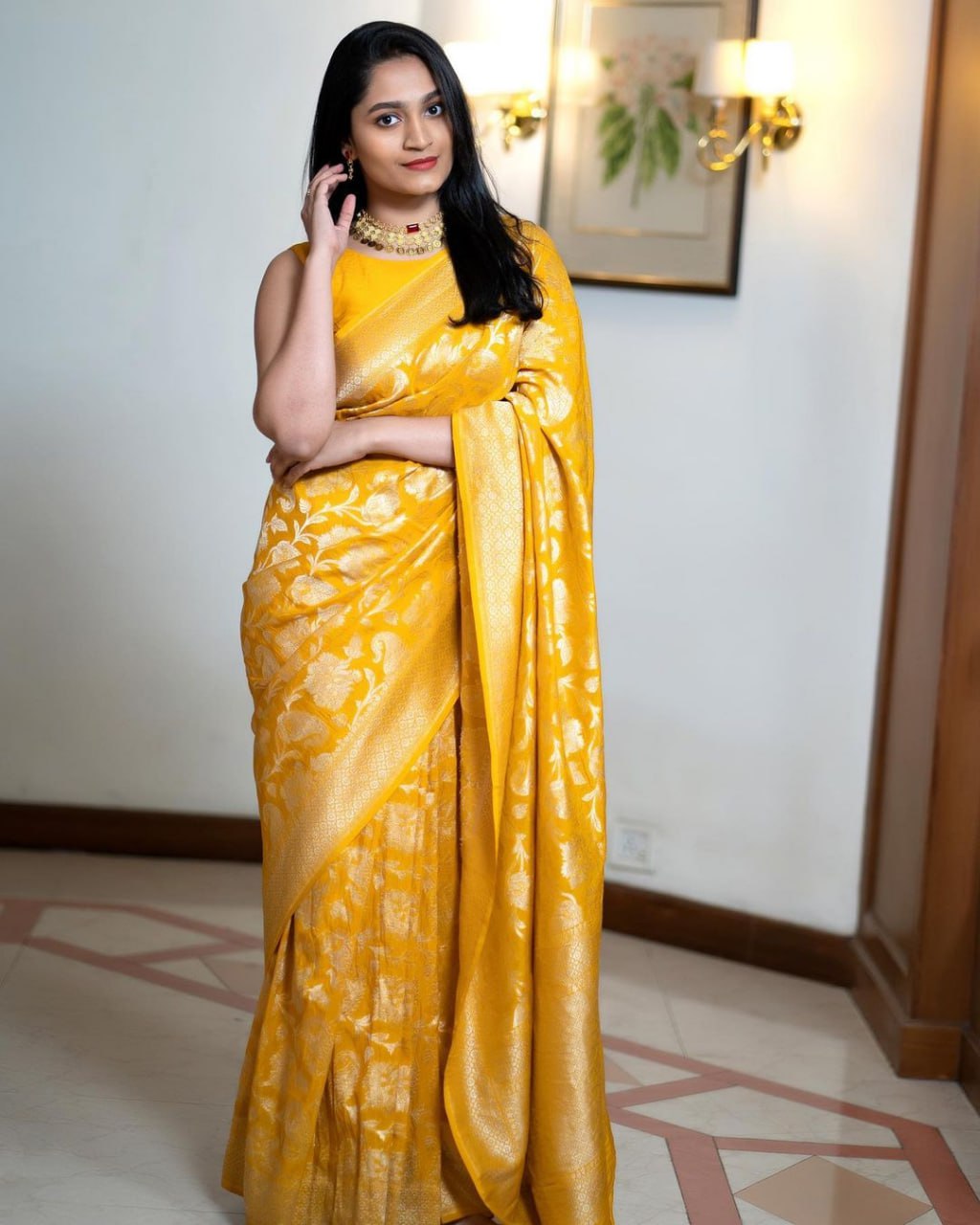 Banarasi Soft Silk Saree with Traditional Zari & Jacquard Weave