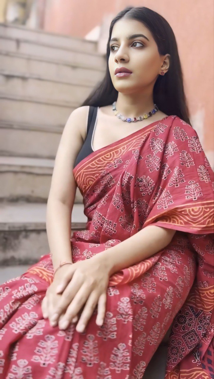 Premium Ready to Wear Mul Cotton Printed Saree with Pocket