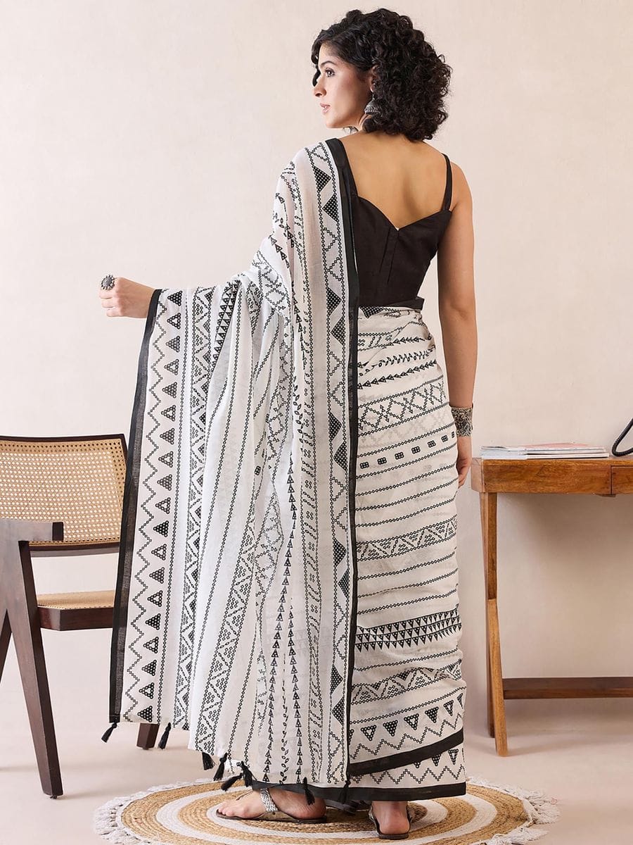 Ready to Wear Mul Cotton Saree with Pocket