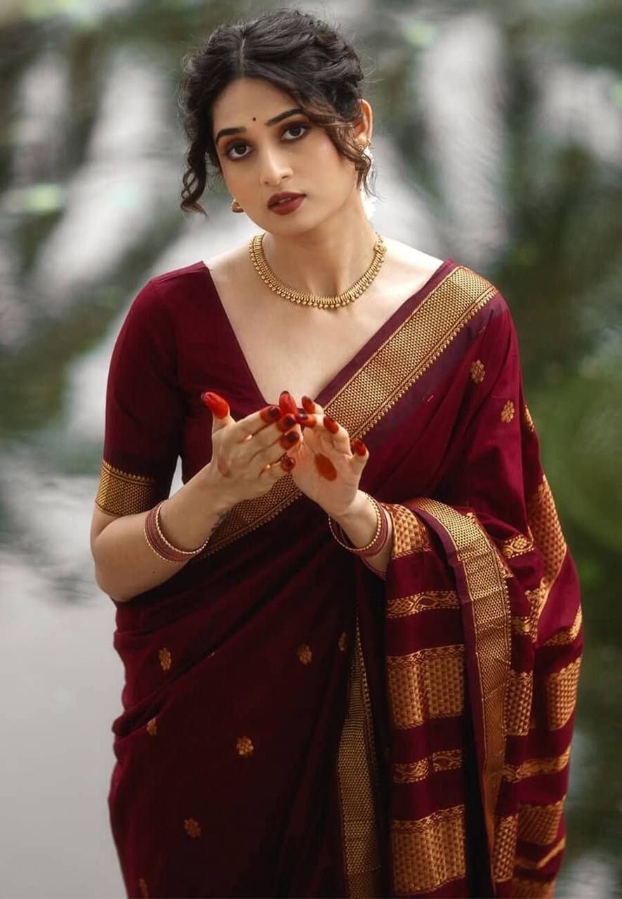 Banarasi Soft Lichi Silk Saree with Rich Pallu & Jacquard Work