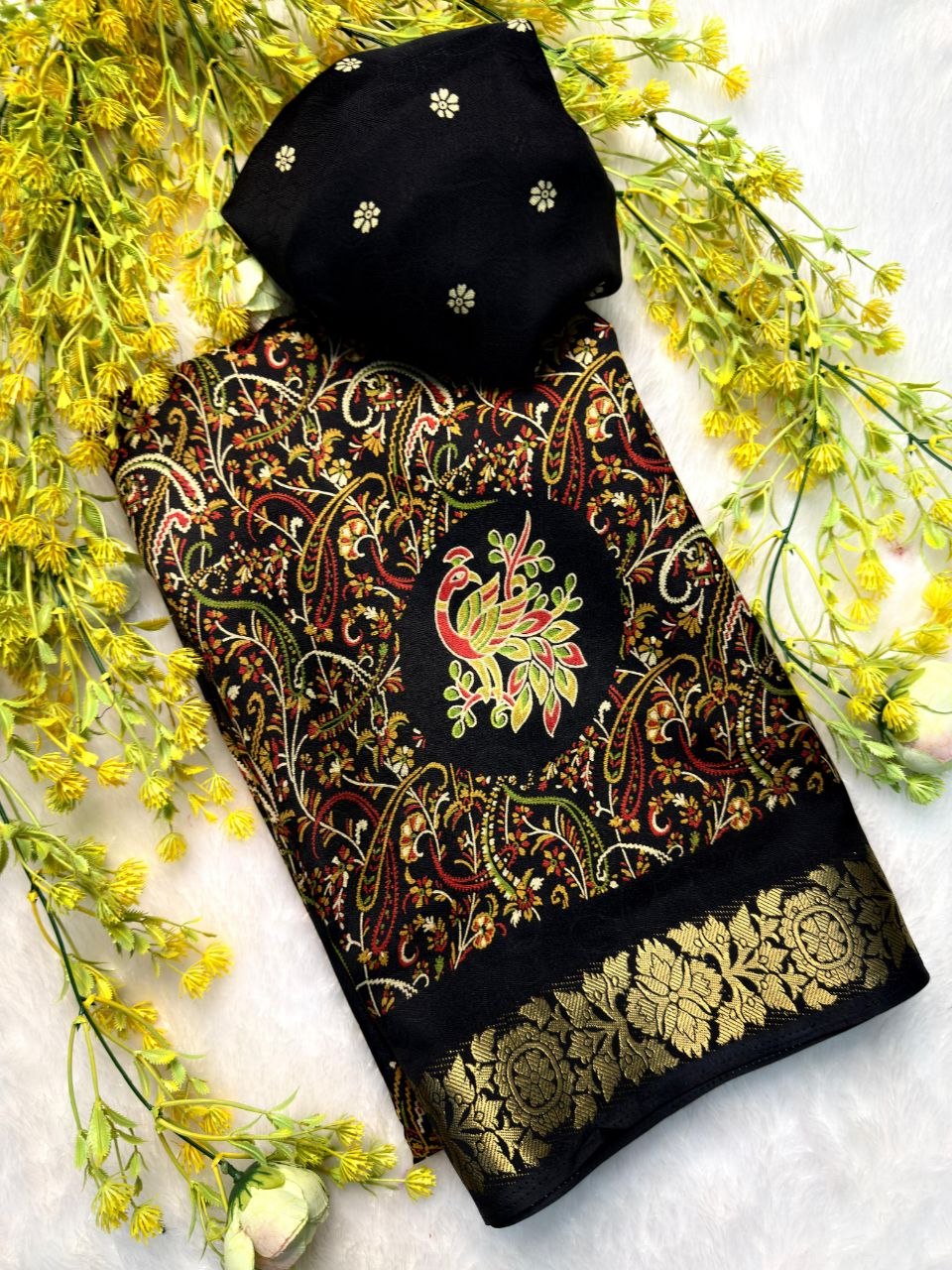 Premium Soft Crepe Silk Saree with Jacquard Border